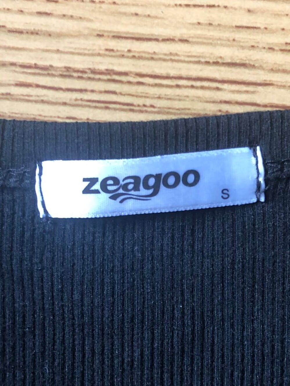 ZEAGOO (Size S) Black Long-Sleeve Ribbed Sweater - Picture 3 of 5